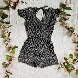 Eyeball patterns romper